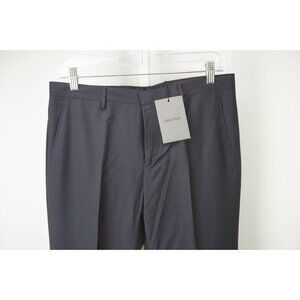 Miu Miu  Solid Navy Blue 100% Wool Dress Pants Sz 46 NEW